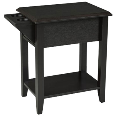 Brassex Modern Telephone Stand with Storage - Dark Cherry