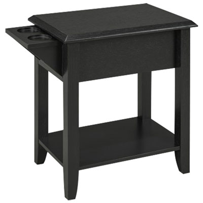 Brassex Modern Telephone Stand with Storage - Black