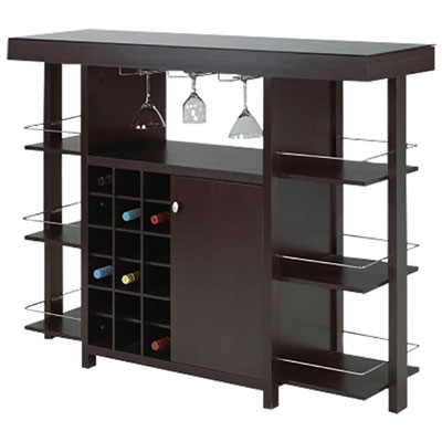 Brassex Wine Bar Table - Dark Cherry