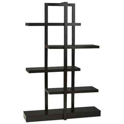 Contemporary 5-Shelf Storage Shelf - Dark Cherry