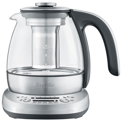 Image of Breville Smart Tea Infuser Electric Kettle - 1L - Glass/Stainless Steel