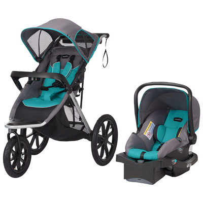 Image of Evenflo Victory Plus Jogging Stroller with LiteMax Infant Car Seat - Malibu
