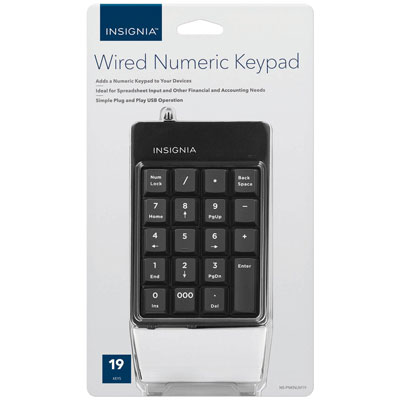 insignia wired numeric keypad