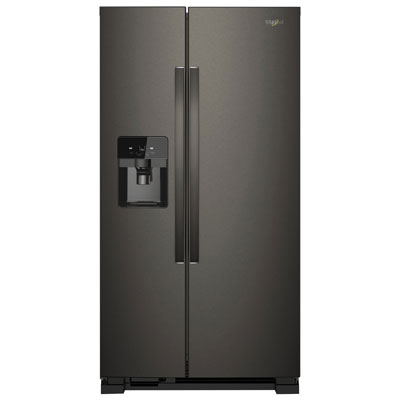 Whirlpool 36" 24.5 Cu. Ft. Side-By-Side Refrigerator w/ Ice Dispenser (WRS555SIHV) - Black Stainless Love the black