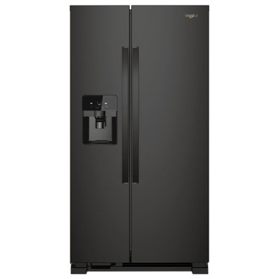 Whirlpool 36" 24.5 Cu. Ft. Side-By-Side Refrigerator w/ Ice & Water Dispenser (WRS335SDHB) - Black We had to purchase a refrigerator on very short notice, so not a lot of time to shop around