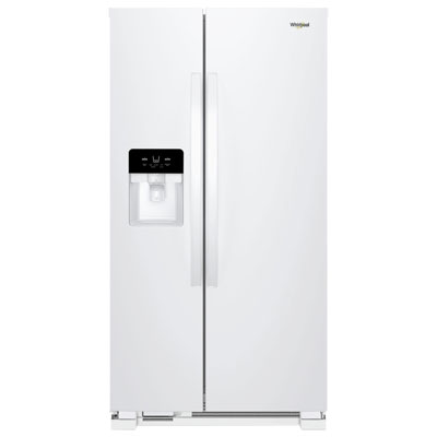 Whirlpool 36" 24.5 Cu. Ft. Side-By-Side Refrigerator w/ Ice & Water Dispenser (WRS335SDHW) - White a decent fridge