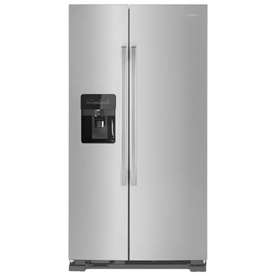 Amana 33" 21.4 Cu. Ft. Side-By-Side Refrigerator (ASI2175GRS) - Black-On-Stainless Steel Fridge