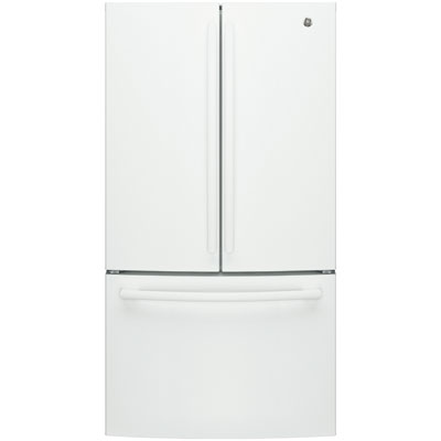 GE 36" 26.7 Cu. Ft. French Door Refrigerator with Water Dispenser (GNE27JGMWW) - White Love internal water, saves space