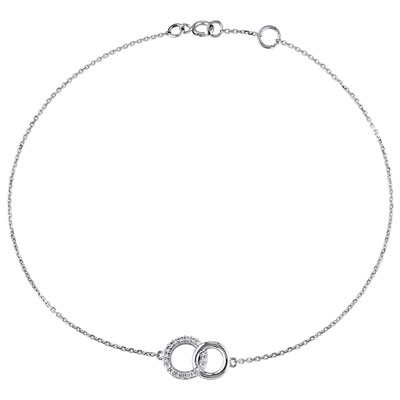 Image of 14K White Gold with 0.095ctw White Round Diamond Bracelet
