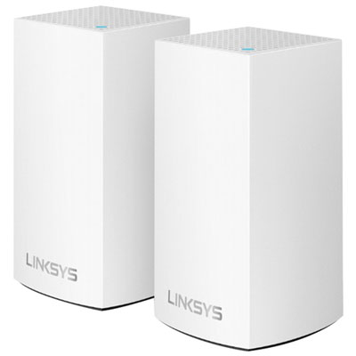 Image of Linksys Velop AC1300 Whole-Home Mesh Wi-Fi 5 System (WHW0102-CA) - 2 Pack