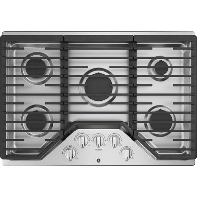 "GE 30"" 5-Burner Gas Cooktop (JGP5030SLSS) - Stainless Steel - Open Box - Perfect Condition"