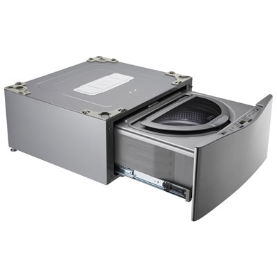"LG SideKick 27"" 1.1 Cu. Ft. Pedestal Washer (WD100CV) - Stainless Steel - Open Box-Perfect Condition"