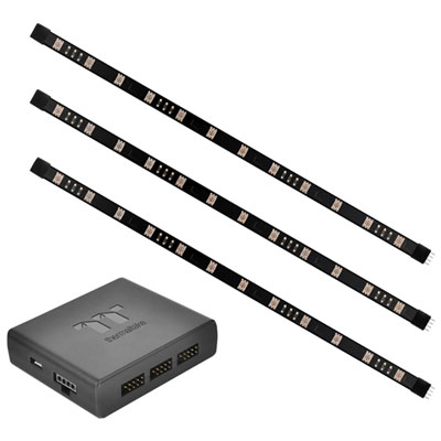 Image of Thermaltake Pacific Lumi Plus LED Strip - 3-Pack - Black