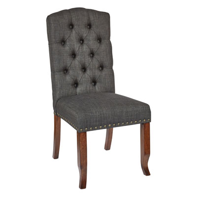 Image of Jessica Traditional Fabric Dining Chair - Charcoal