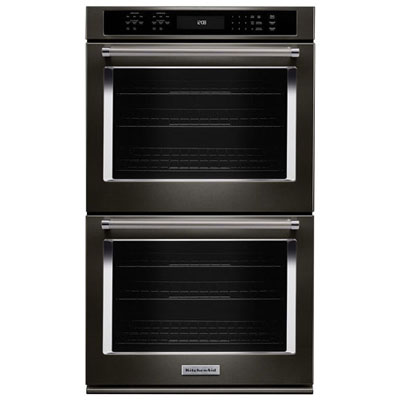 KitchenAid 30" 5 Cu.Ft Electric Double Wall Oven (KODE500EBS) - Black - Open Box - Perfect Condition