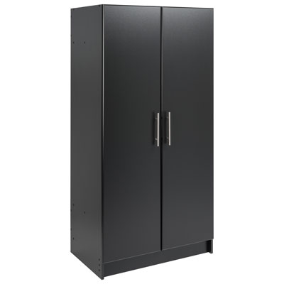Image of Elite Home Storage 65   1-Shelf Wood Cabinet - Black