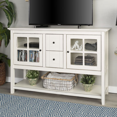 Image of Winmoor Home Transitional Console Buffet - Antique White