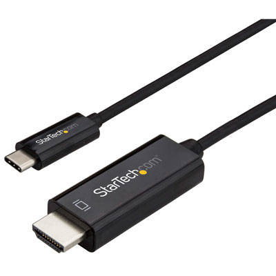 StarTech 2m (6 ft.) USB-C to HDMI Cable (CDP2HD2MBNL) Cable is typical Startech:  solid build