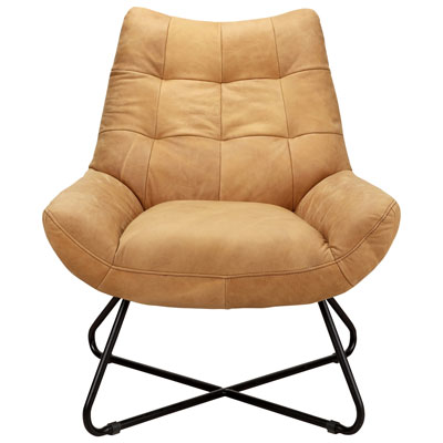 Image of Graduate Leather Accent Chair - Cappuccino