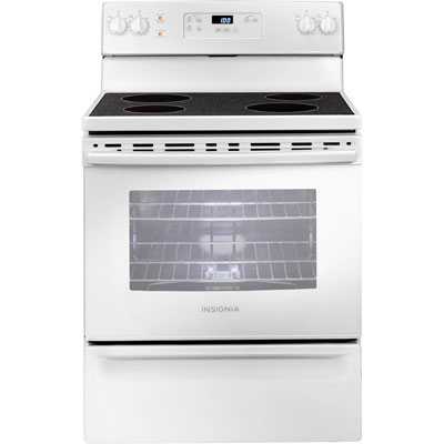 Insignia 30" 5 Cu. Ft. Electric Range (NS-RNE4BMWH9-C) - White on White - Only at Best Buy Excellent stove and great price