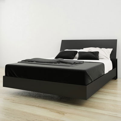 Image of Nexera Contemporary Platform Bed - Queen - Black
