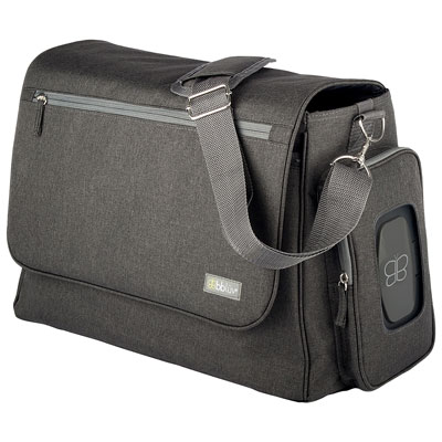 Image of bbluv Ultra Messenger Diaper Bag - Charcoal Grey