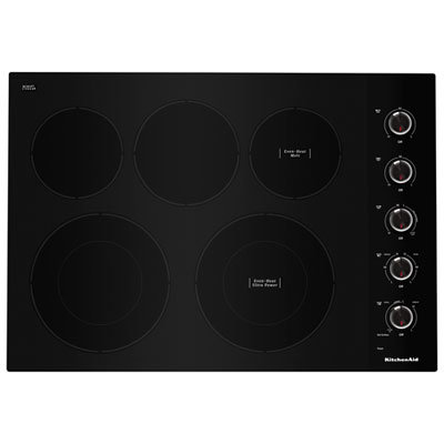 Image of KitchenAid 30   5-Element Electric Cooktop (KCES550HBL) - Black