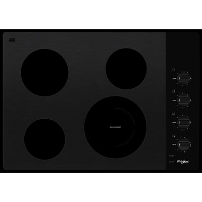 Image of Whirlpool 30   4-Element Electric Cooktop (WCE55US0HB) - Black