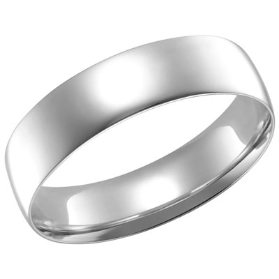 Image of 5mm Comfort Fit Wedding Ring Band in 14KT White Gold - Size 7