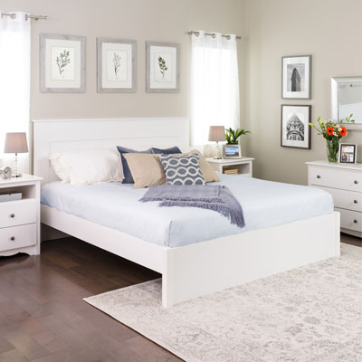 Image of Select Modern Platform Bed - King - White