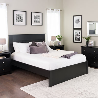 Image of Select Modern Platform Bed - Queen - Black