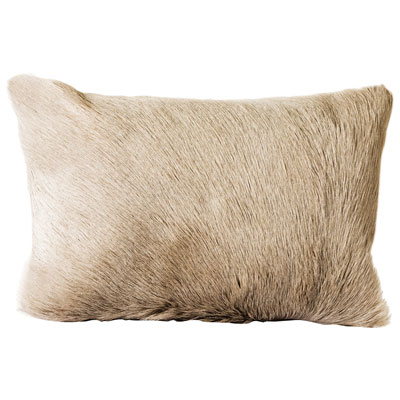 Image of Moe’s Home Goat Fur Bolster Decorative Cushion - Dark Grey