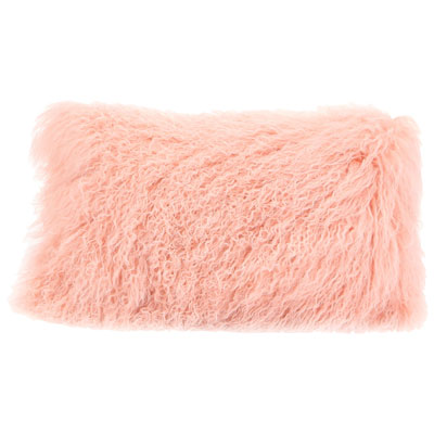 Moe’s Home Lamb Fur Decorative Cushion - Pink