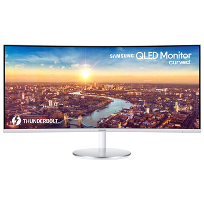 "Samsung 34"" Ultrawide Curved UWQHD VA LED Monitor (LC34J791WTNXZA) - 100Hz - Grey"