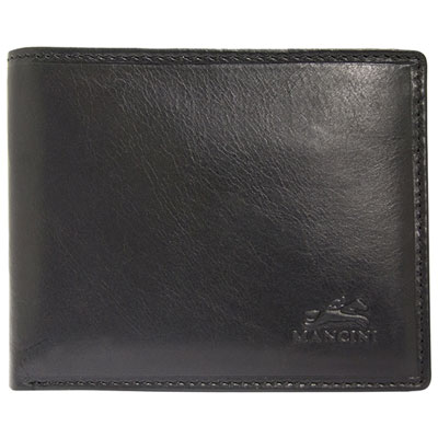 Mancini Boulder RFID Leather Bi-fold Wallet & Passcase - Black (18-201)
