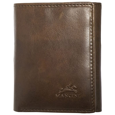 Mancini Boulder RFID Leather Tri-fold Wallet - Brown (18-162)
