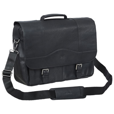 Mancini Buffalo Leather 15.6" Laptop Briefcase - Black (99-5465)