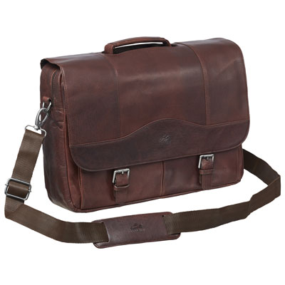 Mancini Buffalo Leather 15.6" Laptop Briefcase - Brown (99-5465)