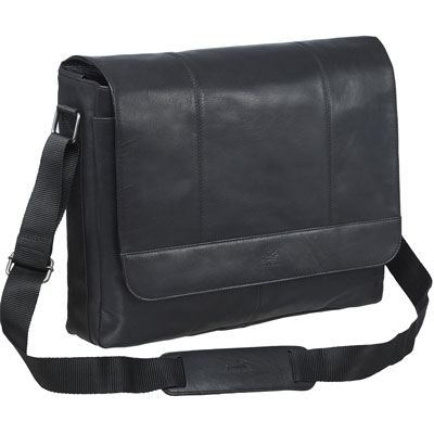 Image of Mancini Buffalo Leather 15   Laptop Messenger Bag - Black (99-5468)