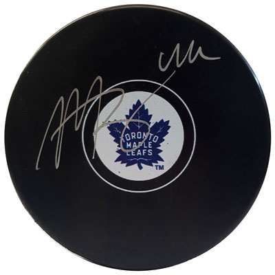 Frameworth Toronto Maple Leafs: Hockey Puck Signed By Morgan Rielly