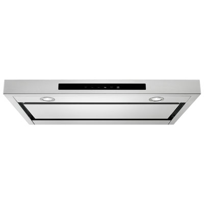 KitchenAid 36" Under Cabinet Range Hood (KVUB406GSS) - Stainless Steel Only downside is you completely lose the cabinet above because that's where the fan is, but oh well (I mean, it's pretty big in there)