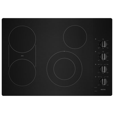 Image of Maytag 30   4-Element Electric Cooktop (MEC8830HB) - Black