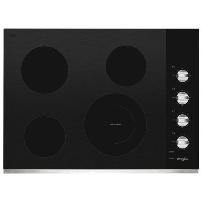 Image of Whirlpool 30   4-Element Electric Cooktop (WCE55US0HS) - Stainless Steel