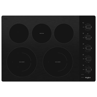 Image of Whirlpool 30   5-Element Electric Cooktop (WCE77US0HB) - Black