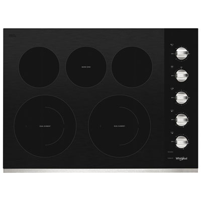 Image of Whirlpool 30   5-Element Electric Cooktop (WCE77US0HS) - Stainless Steel