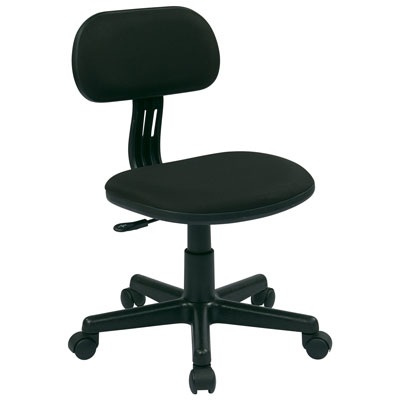 OSP Designs 499 Low-Back Polyester Task Chair - Black