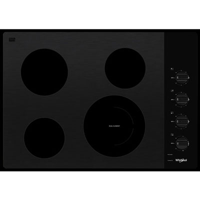 "Whirlpool 31"" Smooth Top Electric Cooktop (WCE55US0HB) - Black - Open Box - Perfect Condition"