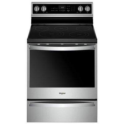 "Whirlpool 30"" True Convection Electric Range (YWFE975H0HZ) - Stainless - Open Box - Scratch & Dent"