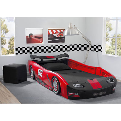 Image of Turbo Race Car Kids Bed - Twin - Red