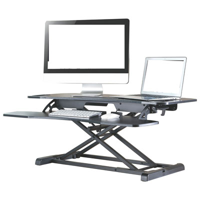 Surélévateur De Bureau Avec Plateau Pour Clavier Pour Travailler Debout De Tygerclaw - Noir
